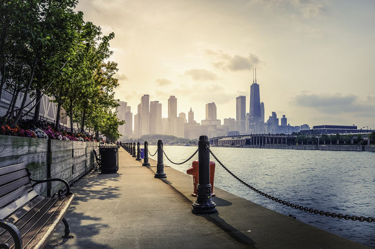 Chicago City From The Navy Pier