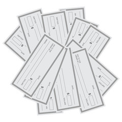 Blank check template. Check vector template. Banking check template