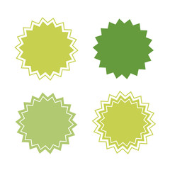 Green badge. Vector illustration.