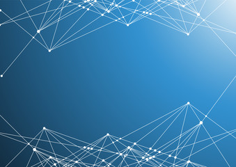 Vector technology concept. Connected Lines and dots. Network sign