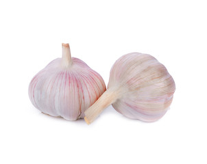 Fresh garlic isolated on white background
