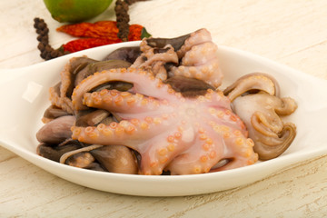 Raw octopus
