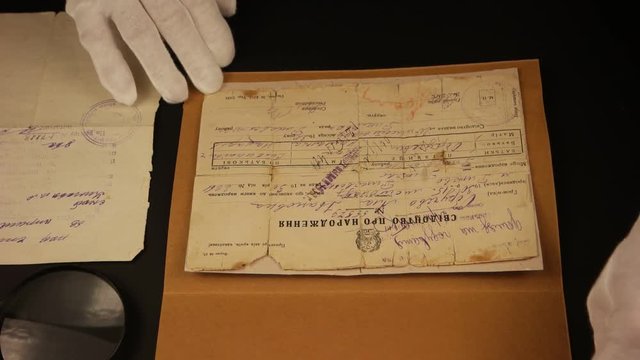Studying of ancient documents, home archive