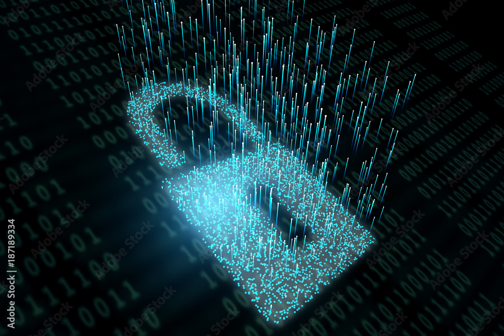 Poster digital padlock background