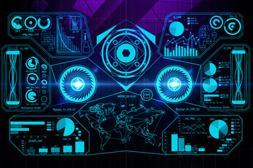 Fototapeta premium Digital business screen wallpaper