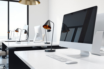 Desktop with clear computer