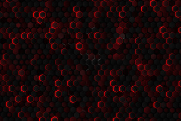 Red hexagon wallpaper