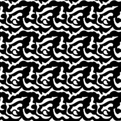 Seamless monochrome abstract pattern on a white background. High-quality vector illustration for your design.