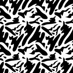 Seamless monochrome abstract pattern on a white background. High-quality vector illustration for your design.
