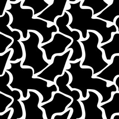 Seamless monochrome abstract pattern on a white background. High-quality vector illustration for your design.
