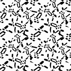 Seamless monochrome abstract pattern on a white background. High-quality vector illustration for your design.