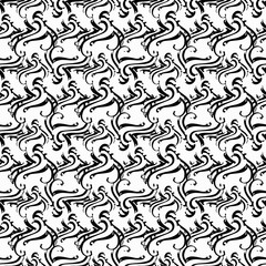 Seamless monochrome abstract pattern on a white background. High-quality vector illustration for your design.