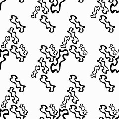 Seamless monochrome abstract pattern on a white background. High-quality vector illustration for your design.