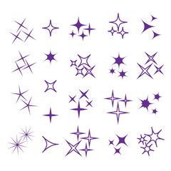 Fototapeta premium Icon star. Sparkles collection. Sparks vector icons set