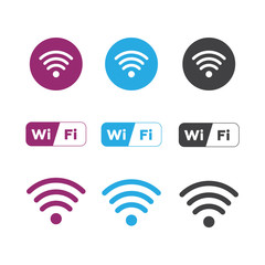 Wireless and wifi icons. Wireless Network Symbol wifi icon. Wireless and wifi vector