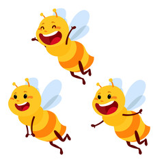 honey and Bee character. honey vector.