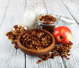 Granola cereal with nuts