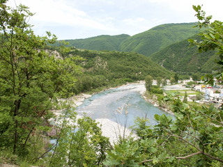 Fototapeta na wymiar River Trebbia and trebbia Walley