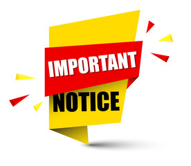 banner important notice