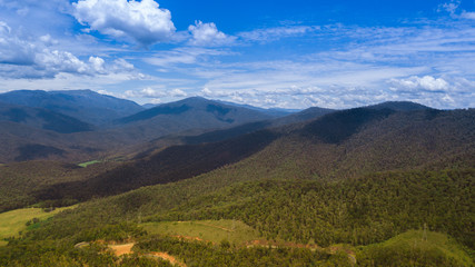 Naklejka premium Mountains and valleys