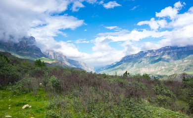 Baksan gorge in the Caucasus mountains in Russia