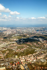 Fototapeta na wymiar Gdansk City Bird's eye View Panorama