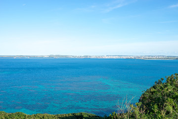 Fototapeta na wymiar 牧山展望台から見る宮古島の風景