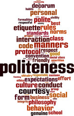 Politeness word cloud