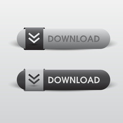 Button downloand web  White and Black