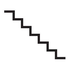 staircase icon on white background. flat style design. staircase sign.