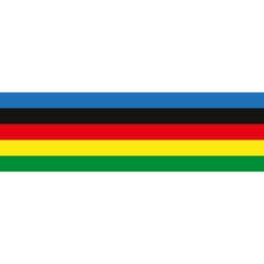 multi-colored symbolic stripes 