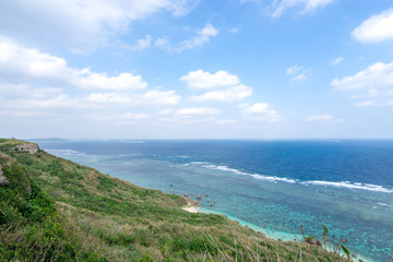 Fototapeta na wymiar 宮古島・比嘉ロードパークから見る風景