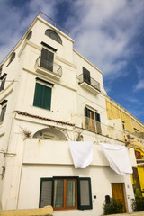 Fototapeta na wymiar Beautiful colorful houses in the island of Procida, Italy.
