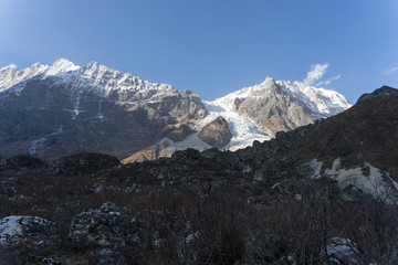 Scenic view of Himalaya mountain in Nepal