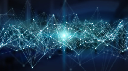 Connections system and datas exchanges 3D rendering