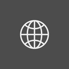 Globe flat vector icon