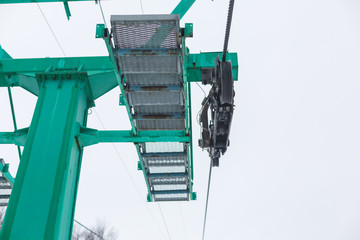 Fragment of the chairlift support.