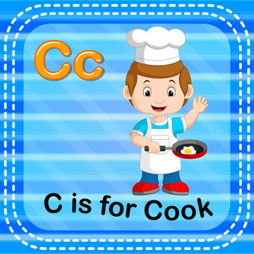 Flashcard letter C is for cook