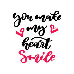 Valentine s Day vector lettering . Isolated handwriting calligra