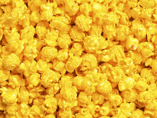 golden cheese popcorn food background