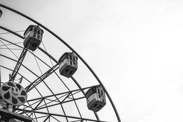 wheel in park  Black and white