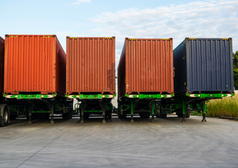 container on truck trailer