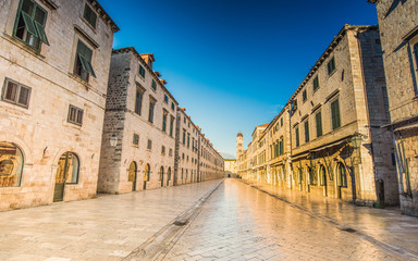 Naklejka premium Stradun (Placa), Dubrovnik, Dalmatia, Croatia