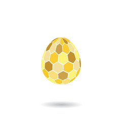 Obraz premium Colorful ornamented easter eggs. Holiday background. Warm colors. Illustration. Vector.