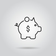 piggy bank icon vector illustration