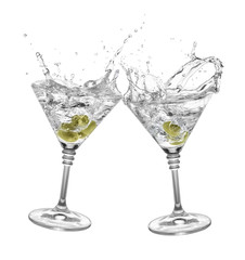 martini isolated on white