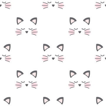 Sleepy cat face pattern