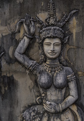 Fototapeta na wymiar Sculpture at a temple near Chiang Mai Thailand