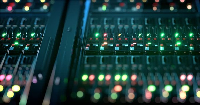 Servers close up. Server. Modern data center. Cloud computing. Mining farm. Loopable seamless animation. 8k 4k UHD