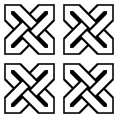 Design seamless monochrome geometric pattern